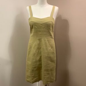 Theory Khaki Linen Blend Dress - Size P